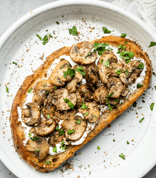 Mushroom Basil Toastie